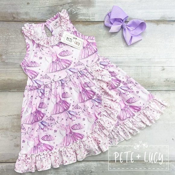 Pete & Lucy Other - Pete & Lucy Girl's Sleeveless Dress Princes Dancer Ballet Shoes Ballerina Ruffle